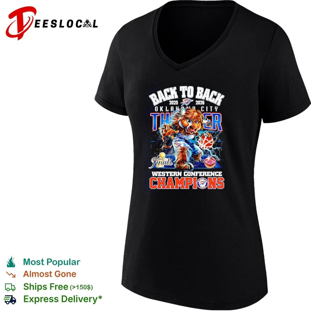 Back to Back 2025 2026 OKC Thunder Western Conference Champions Unisex