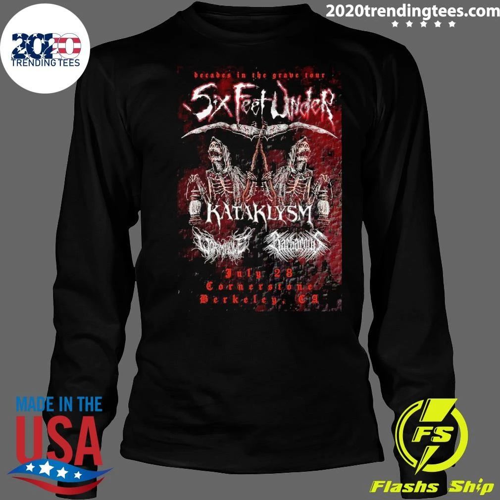 Six Feet Under Kataklysm Berkeley Tour On July 28 2026 Shirt