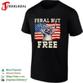 Feral but Free Raccoon 4th of July Patriotic Unisex