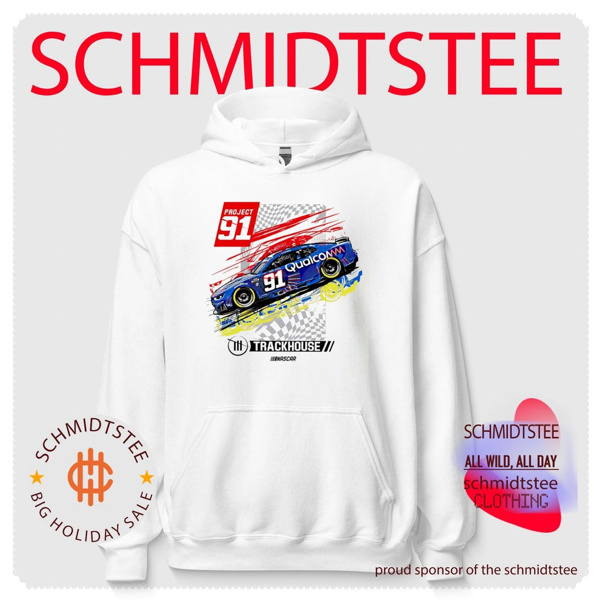 Kevin Magnussen Project 91 Trackhouse Racing Qualcomm NASCAR shirt Unisex