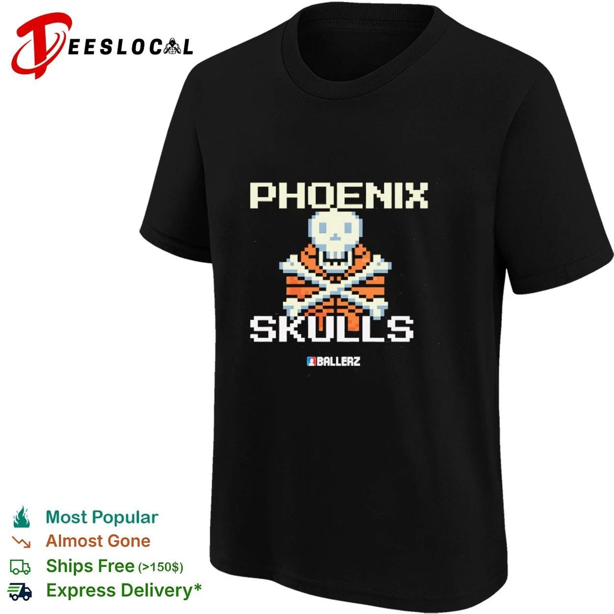 Phoenix Skulls Ballerz Basketball Pixel Art Unisex