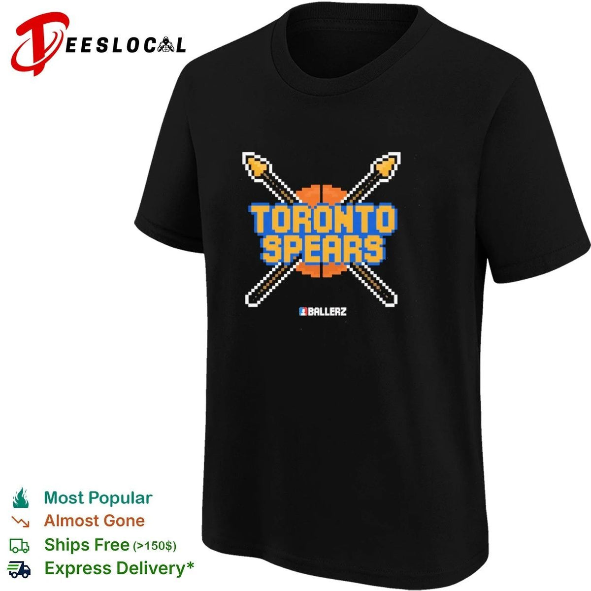Toronto Spears Ballerz basketball pixel art Unisex