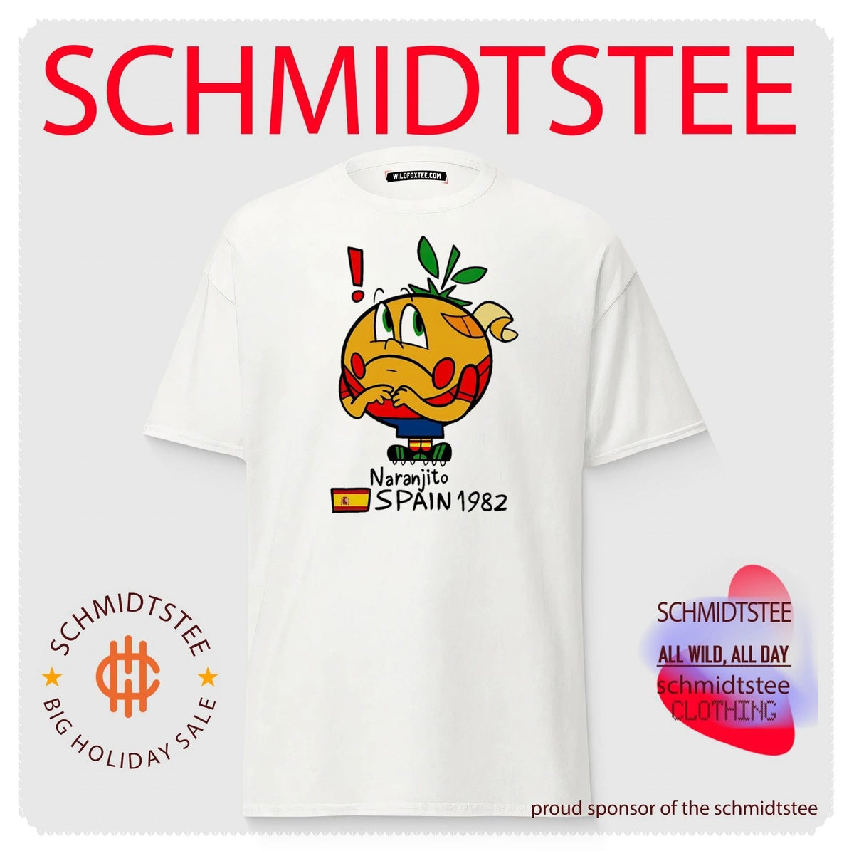 Naranjito Spain 1982 World Cup Mascot Football History shirt Unisex