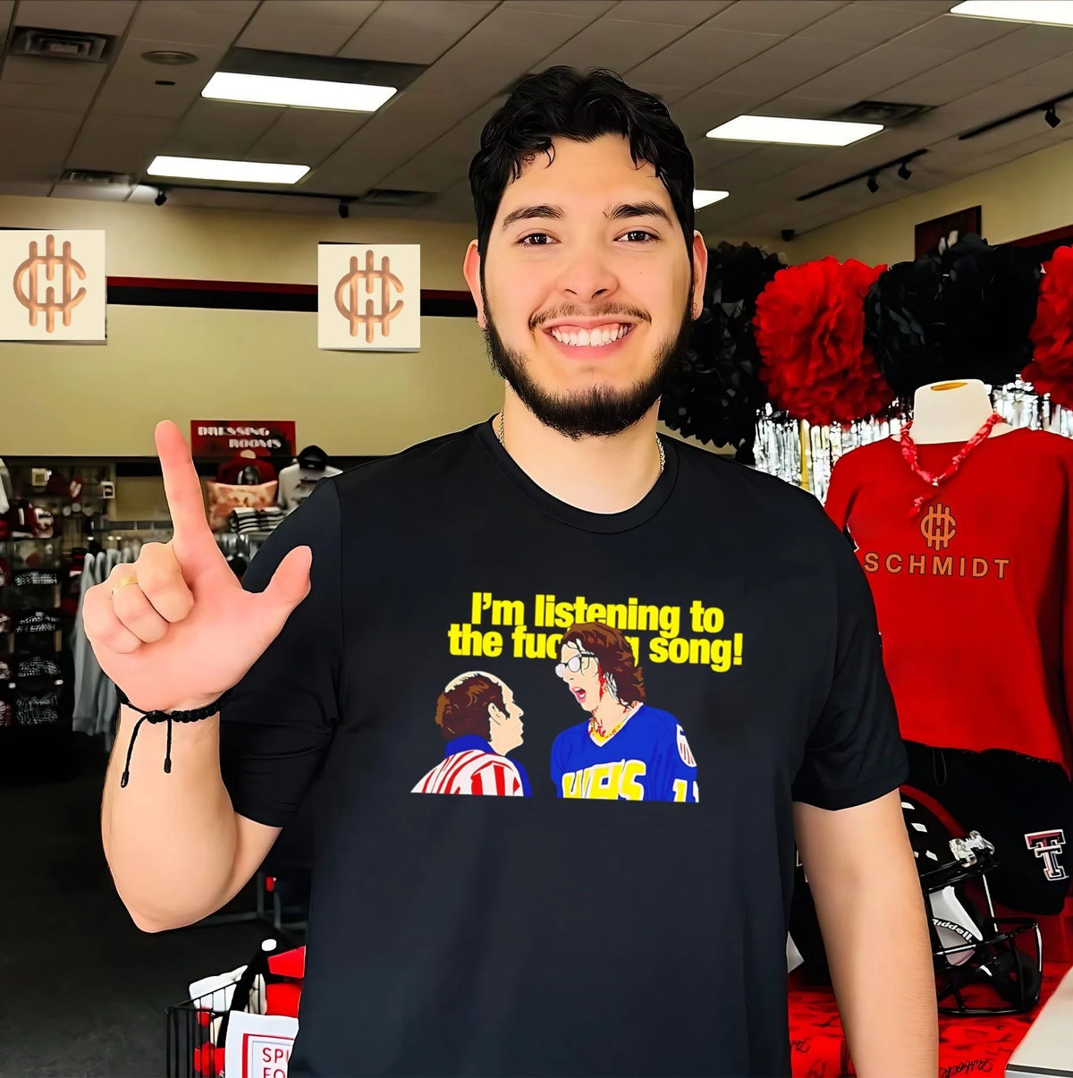 Hanson Brothers National Anthem I’m listening to the fucking song meme shirt Unisex