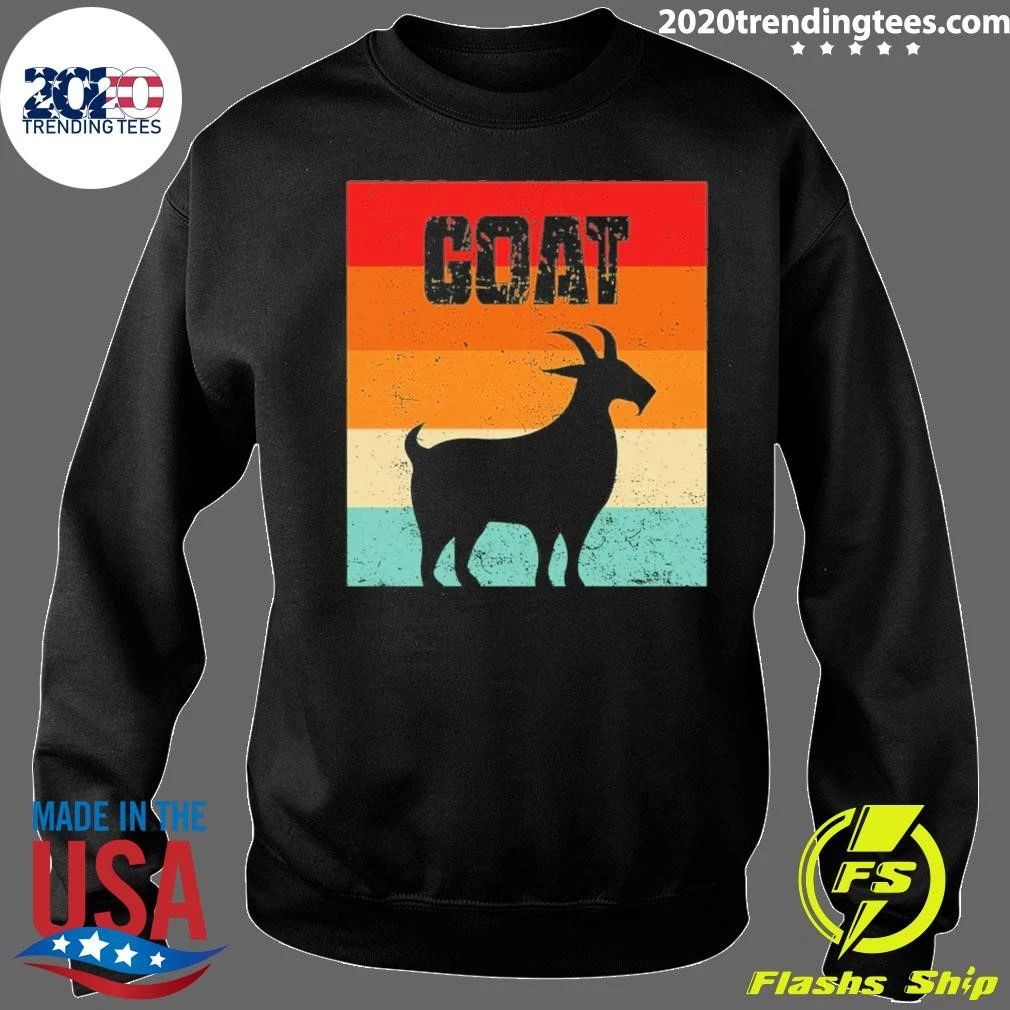 GOAT Retro Silhouette Vintage Animal Lover Tee Shirt