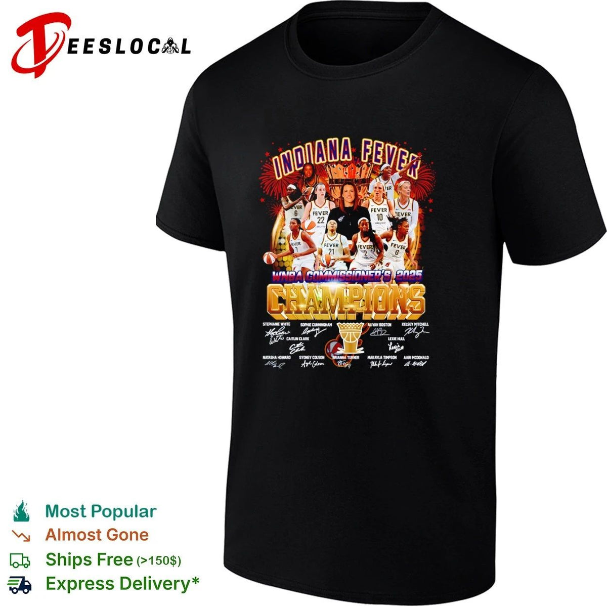 Indiana Fever WNBA Commissioner’s 2025 Champions Unisex