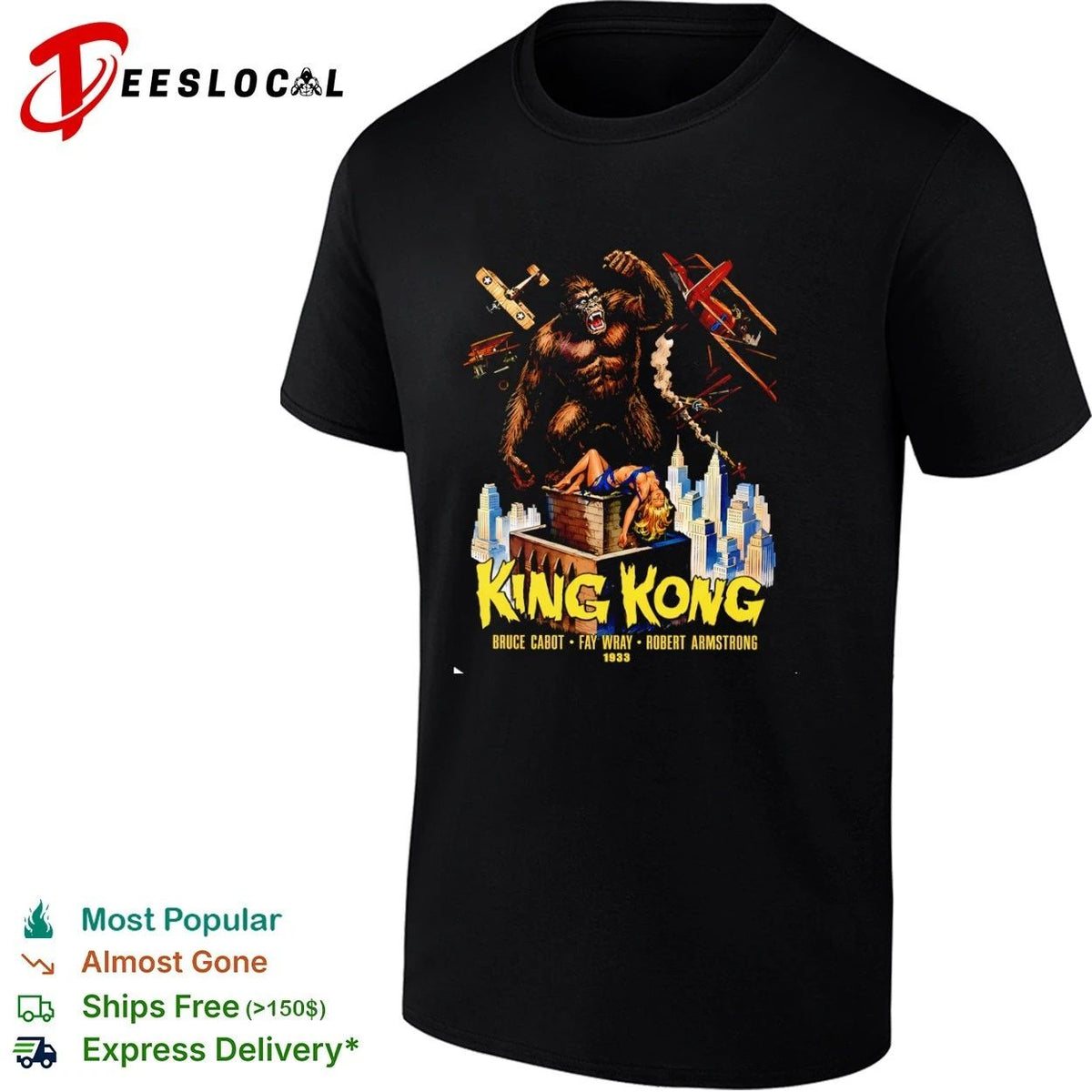 King Kong Bruce Cabot Fay Wray Robert Armstrong 1933 Unisex