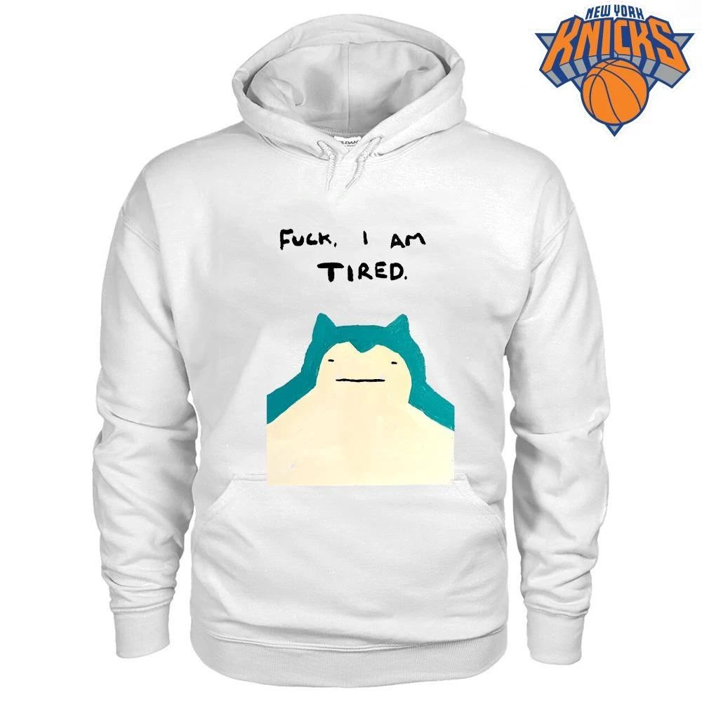 Fuck I Am Tired Snorlax Bootleg Painting Funny Meme Relatable Quirky Shirt Unisex