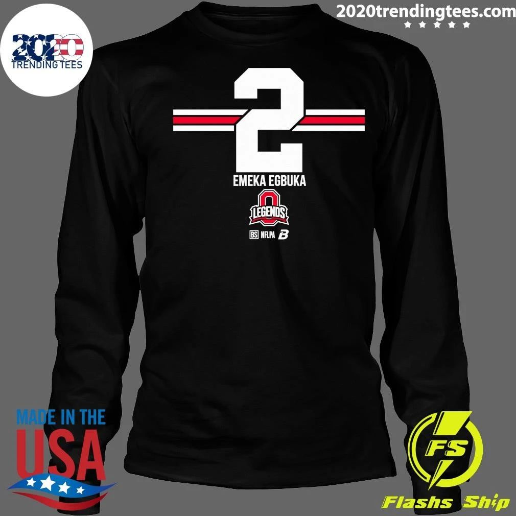 Ohio State Football Emeka Egbuka 2 Stripe Shirt