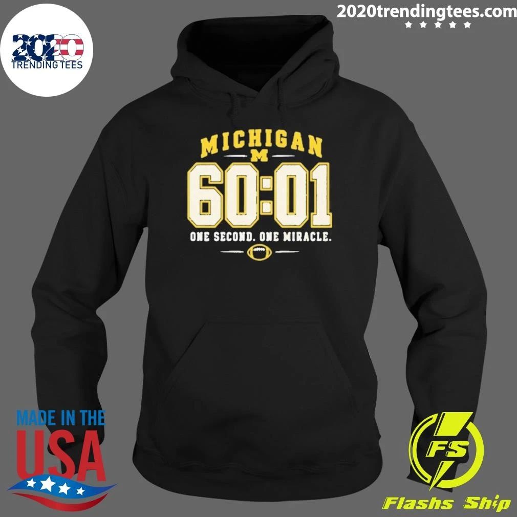Michigan Wolverines 60 01 One Second One Miracle Shirt