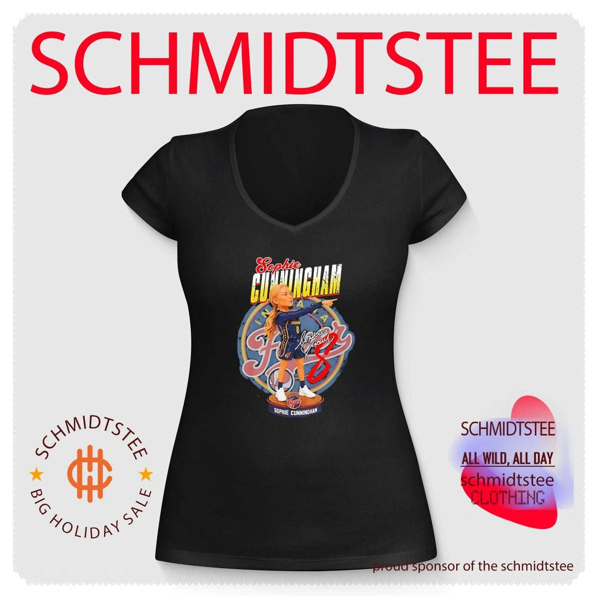 Indiana Fever Sophie Cunningham pointing chibi vintage shirt Unisex