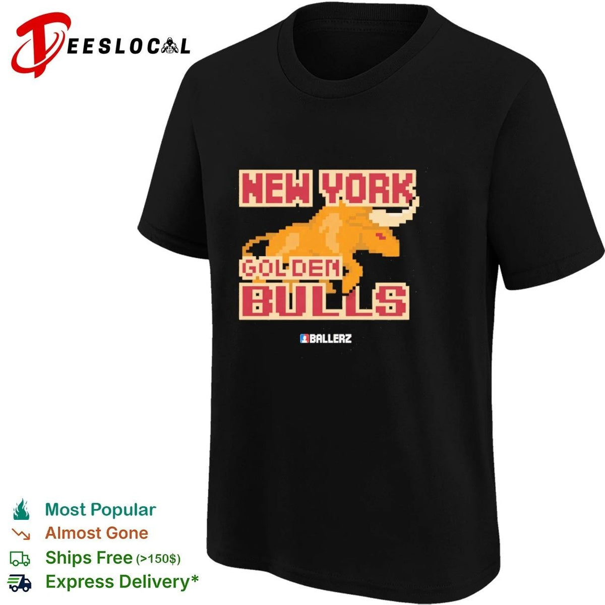 New York Golden Bulls pixel art sports team Unisex