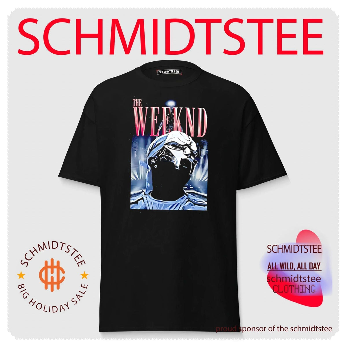 The Weeknd metal mask graphic shirt Unisex
