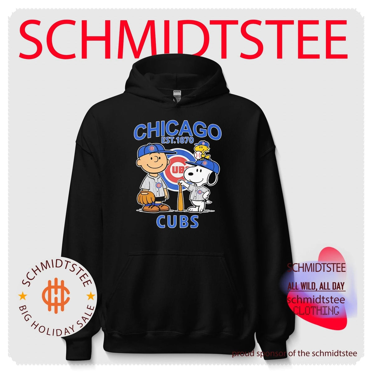 Peanuts x Chicago Cubs Baseball est 1870 shirt Unisex