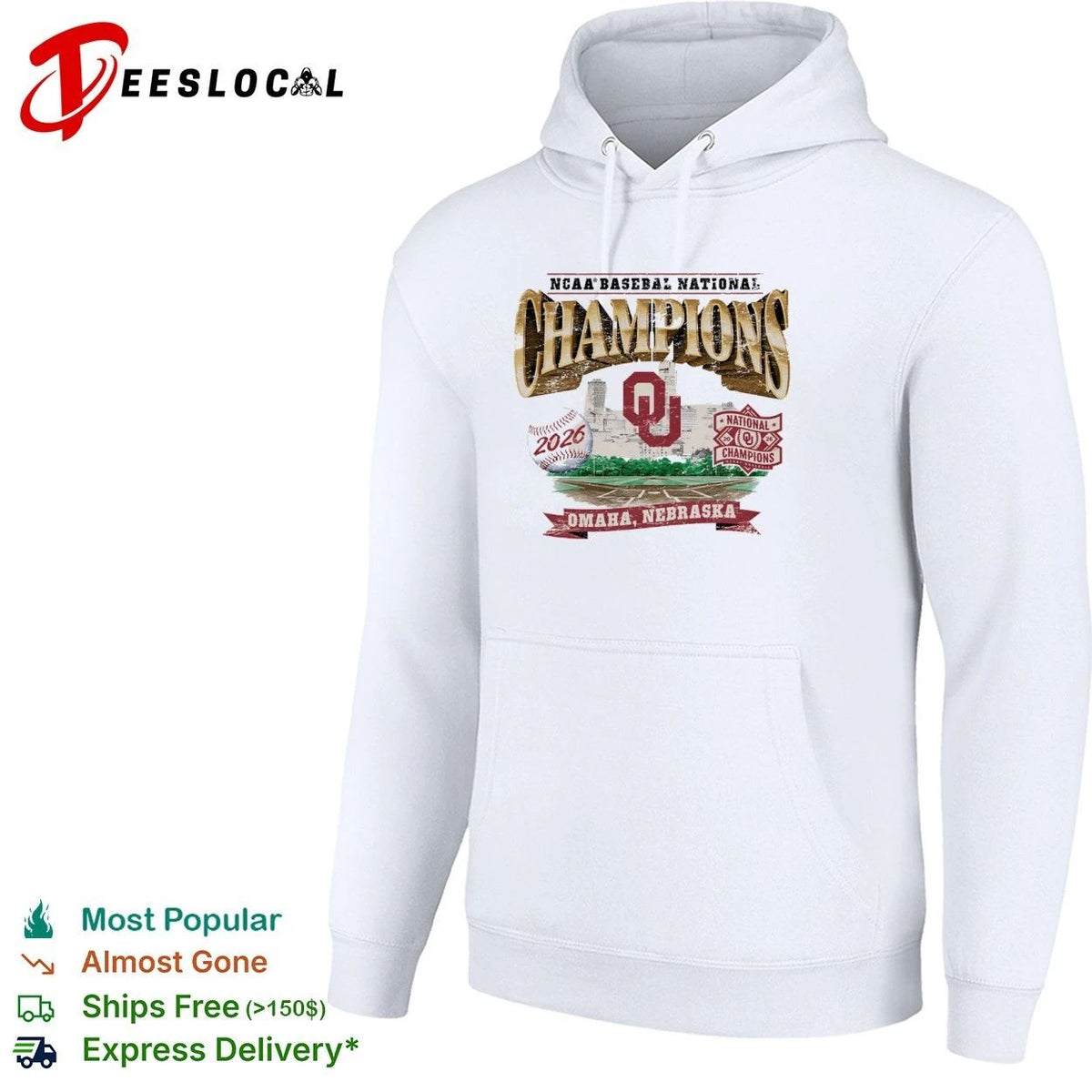 Oklahoma Sooners NCAA Baseball National Champions 2026 Omaha Nebraska Unisex