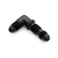 -16AN 90 Male AN Flare Bulkhead Adapter, Black Hard Anodized Aluminum