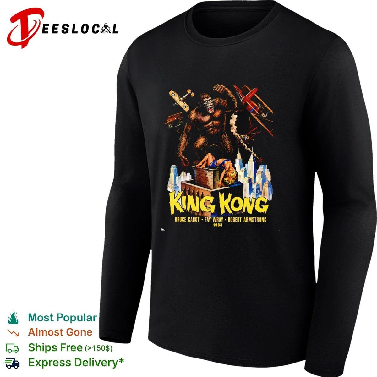 King Kong Bruce Cabot Fay Wray Robert Armstrong 1933 Unisex