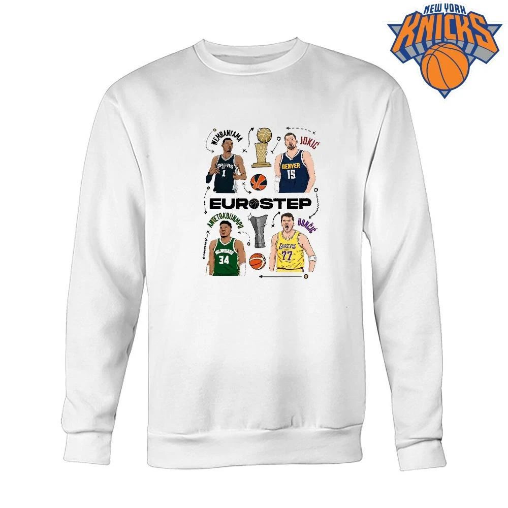 Eurostep Basketball Stars Wembanyama Jokic Antetokounmpo Doncic Cartoon shirt Unisex