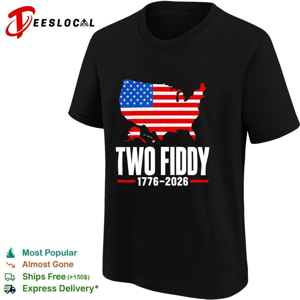 Two Fiddy 1776-2026 United States Map American Flag Unisex