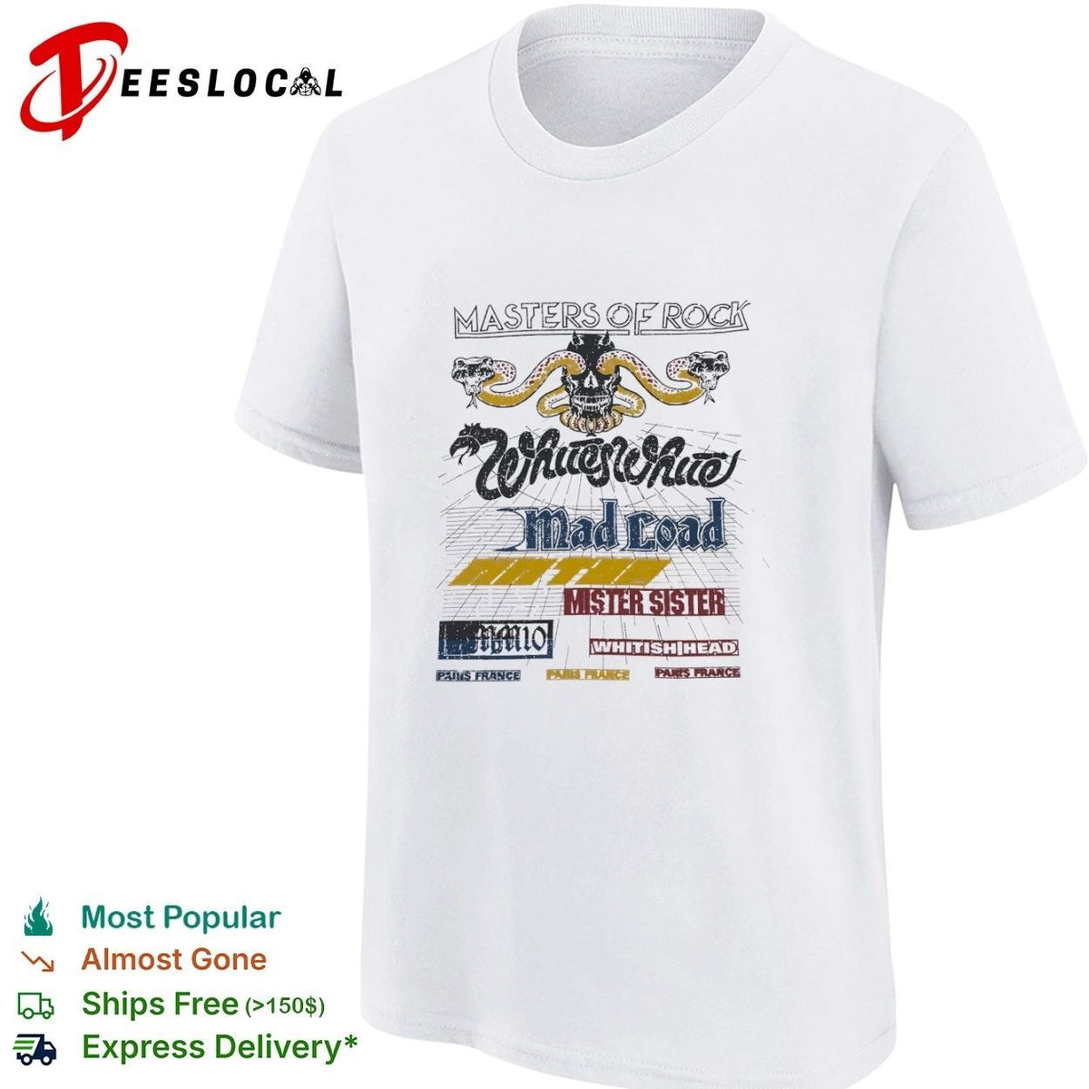 Masters of Rock Whitesnake Mad Load Mister Sister Whitish Head Paris France Unisex