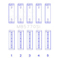 King Engine Bearings Nissan Vk45Dd/E/Vk50Ve/Vk56DE/Vd (Size +0.75mm) Main Bearing Set