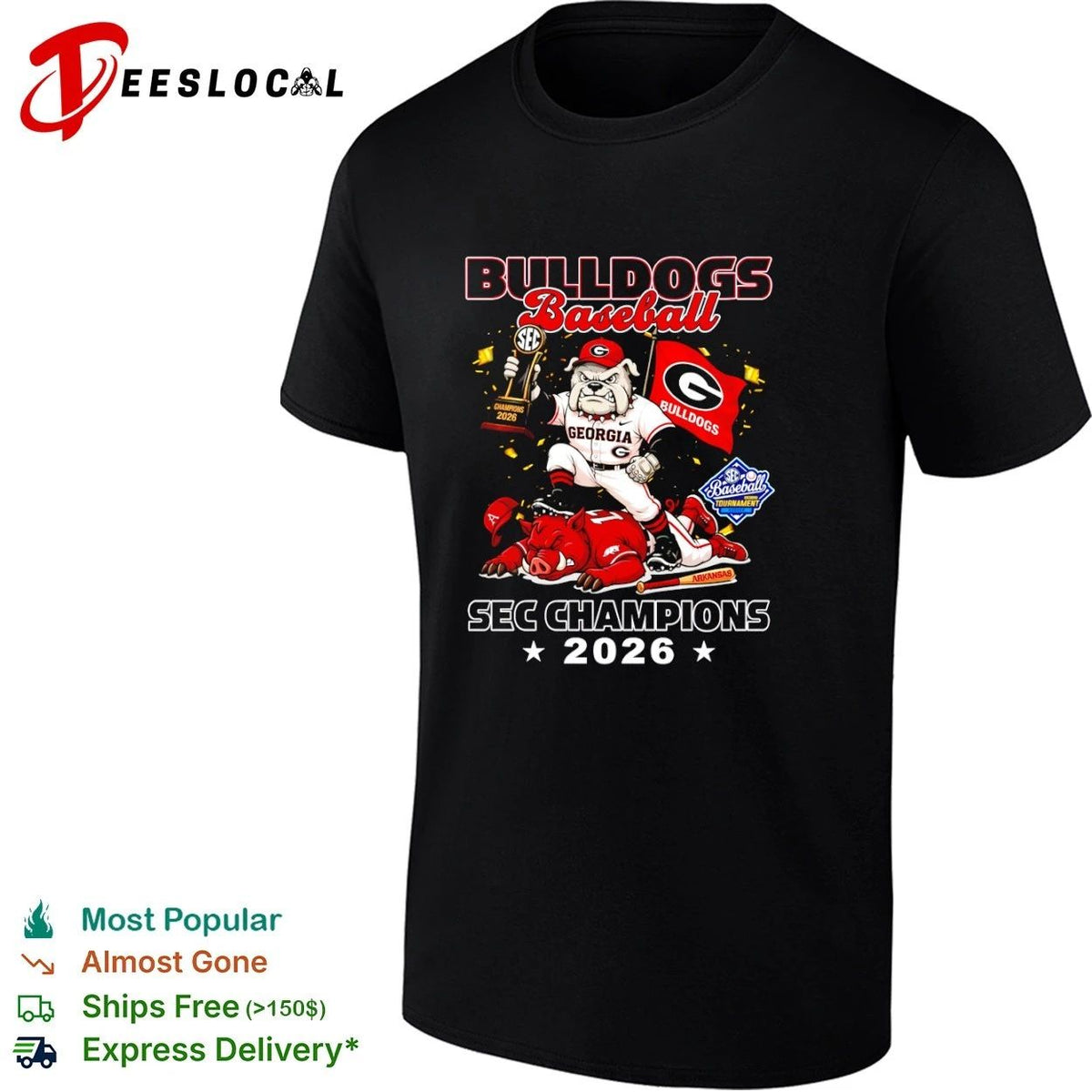 Bulldogs Baseball SEC Champions 2026 Unisex