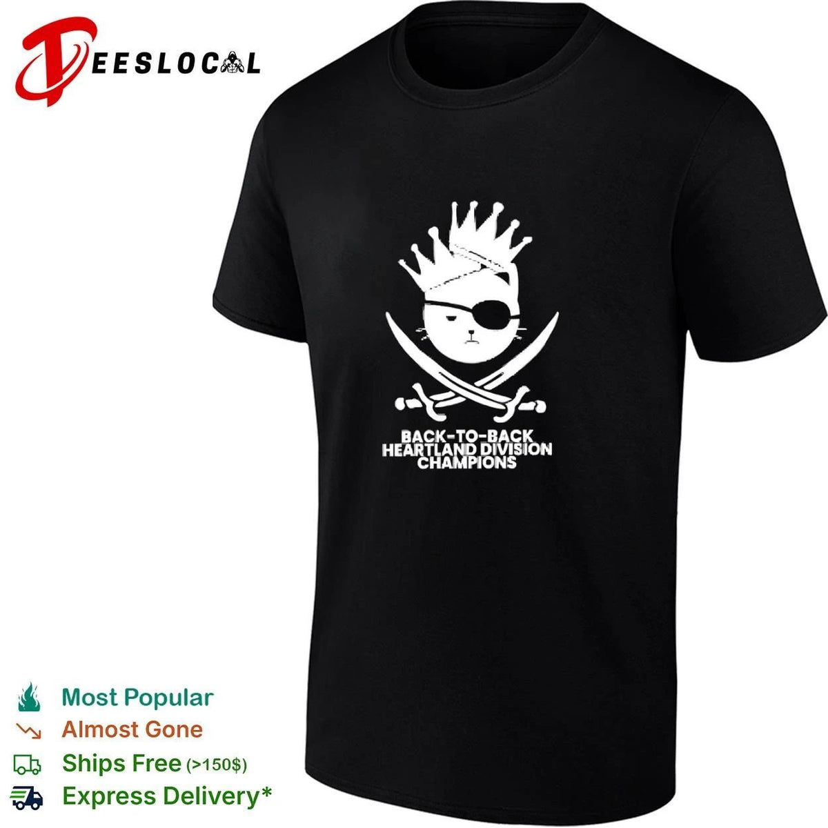 Back-to-Back Heartland Division Champions Cat Pirate Unisex