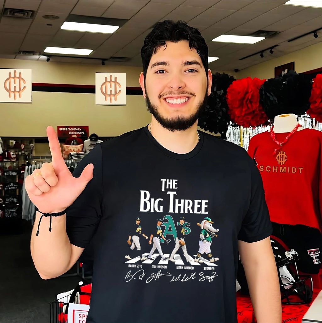 Oakland Athletics the Big Three Abbey Road signature shirt Unisex