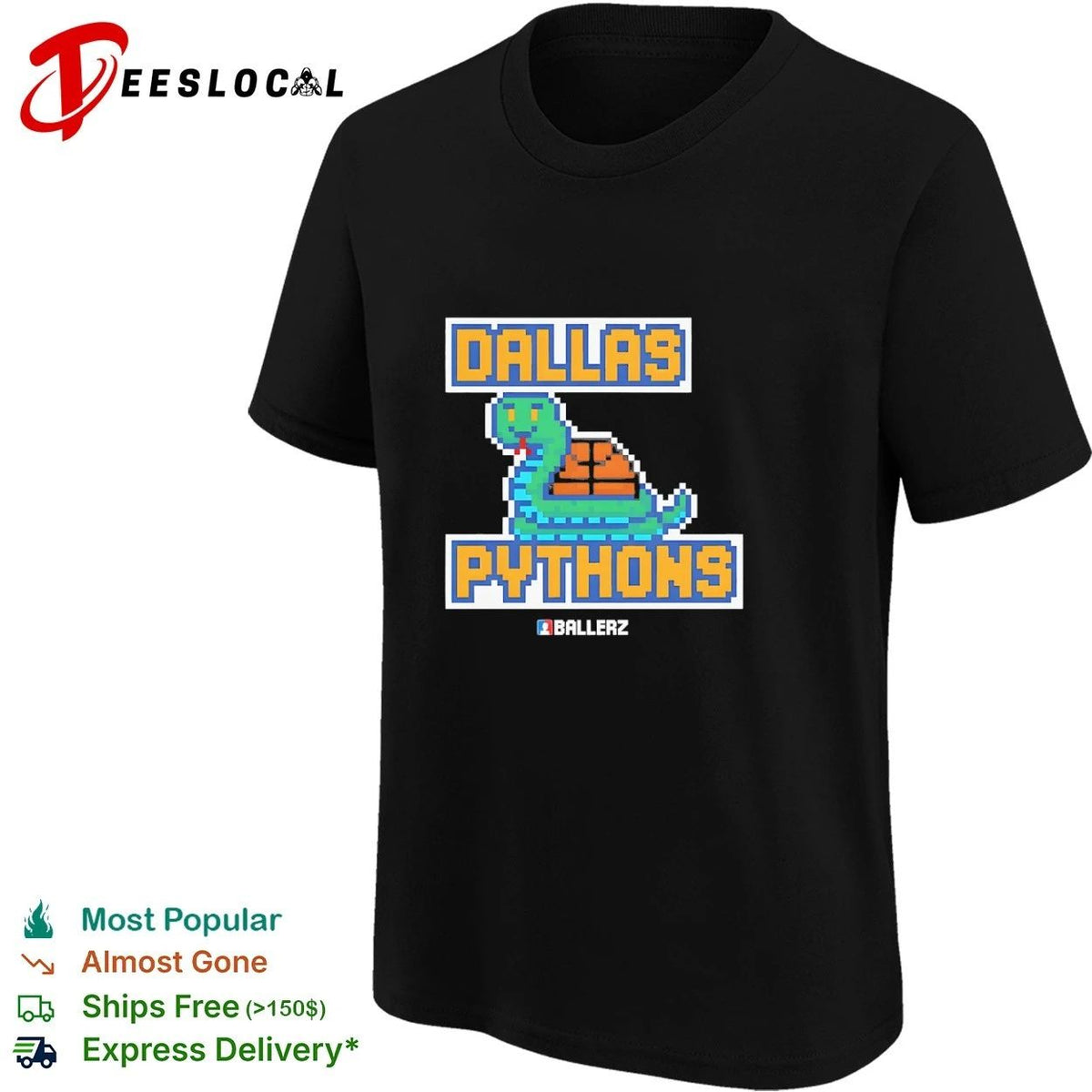 Dallas Pythons Ballerz basketball pixel art Unisex