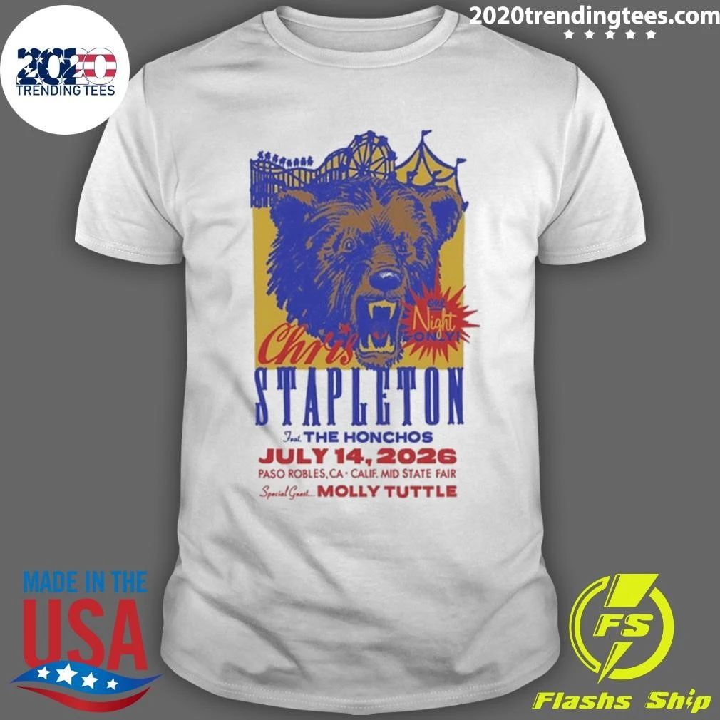 Chris Stapleton The Honchos July 14, 2026 Paso Robles, Ca-Calif Shirt