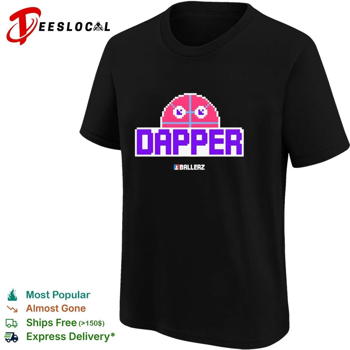 Dapper Ballerz pixel art gaming basketball Unisex