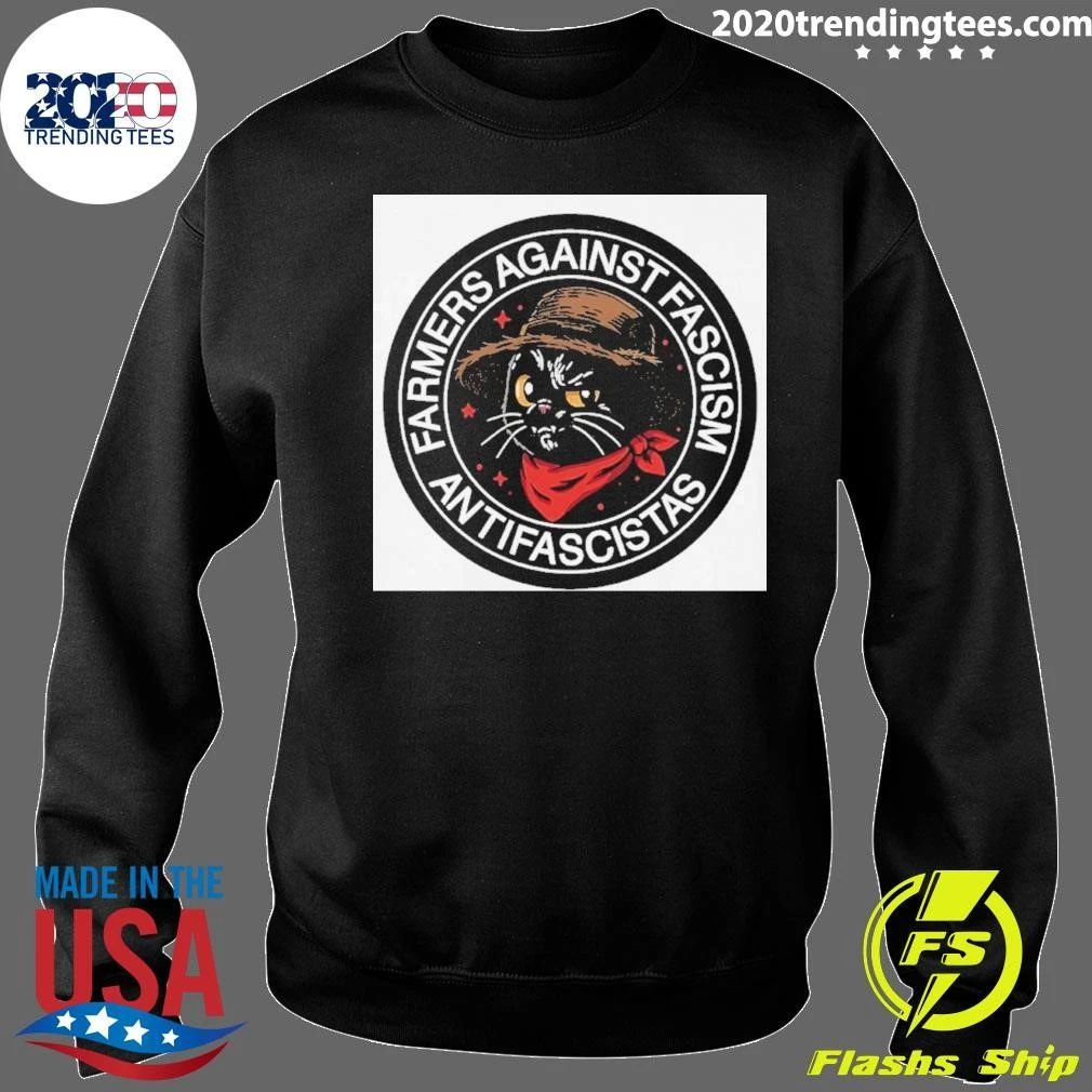 Farmers Against Fascism Antifascistas Cat Shirt