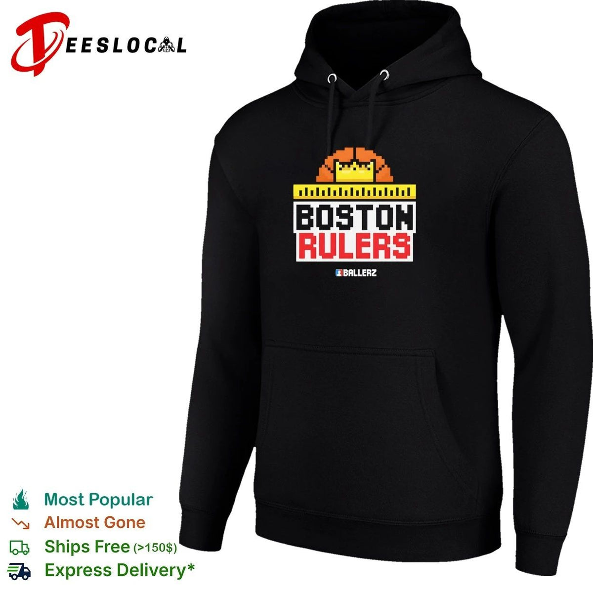Boston Rulers Ballerz basketball pixel art Unisex