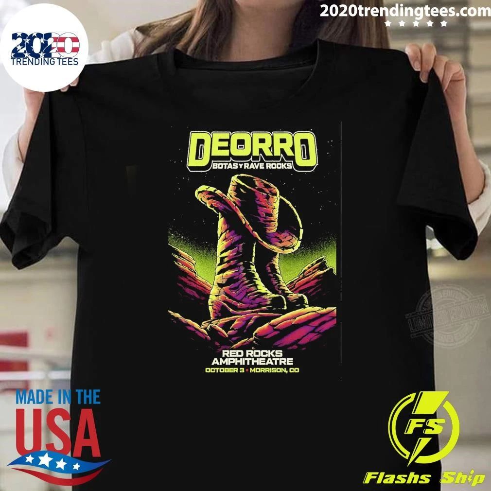 Deorro Botas y Rave Rocks Red Rocks Amphitheatre In Morrison CO October 3, 2026 Shirt