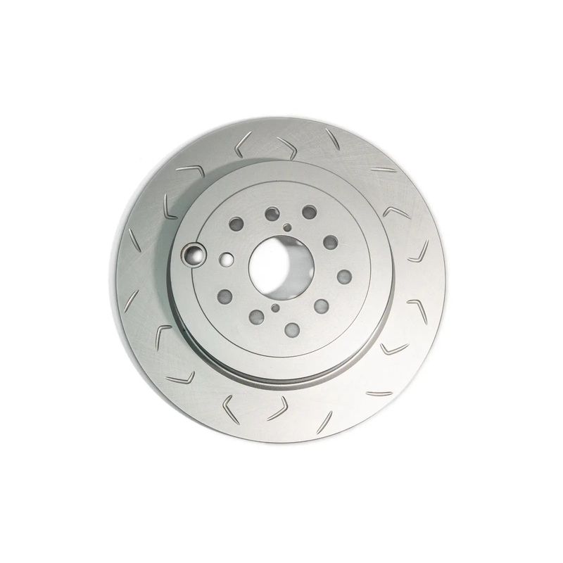 FactionFab Slotted Rear Rotor V2 Dual Drilled – Subaru STI 2008-2017