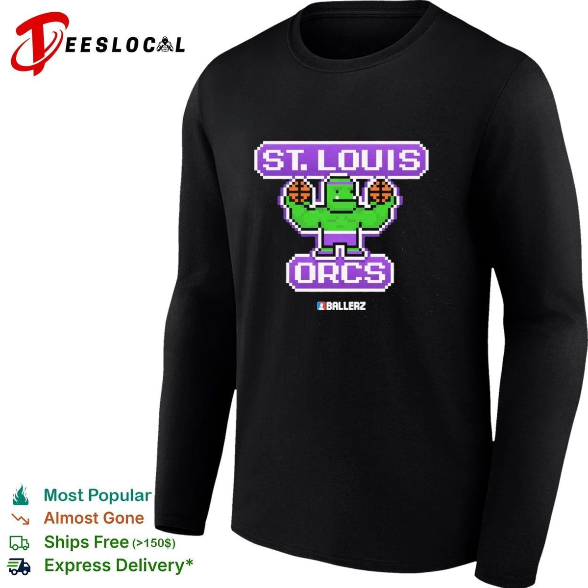 St Louis Orcs Ballerz basketball pixel art Unisex