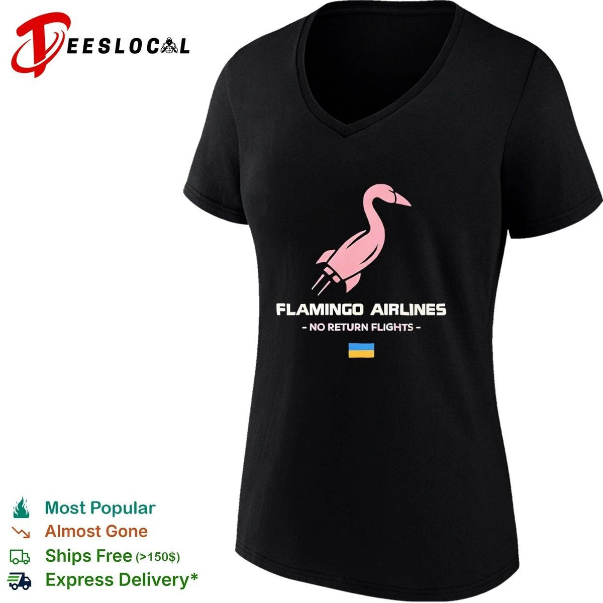 Flamingo Airlines No Return Flights Ukraine Flag Unisex