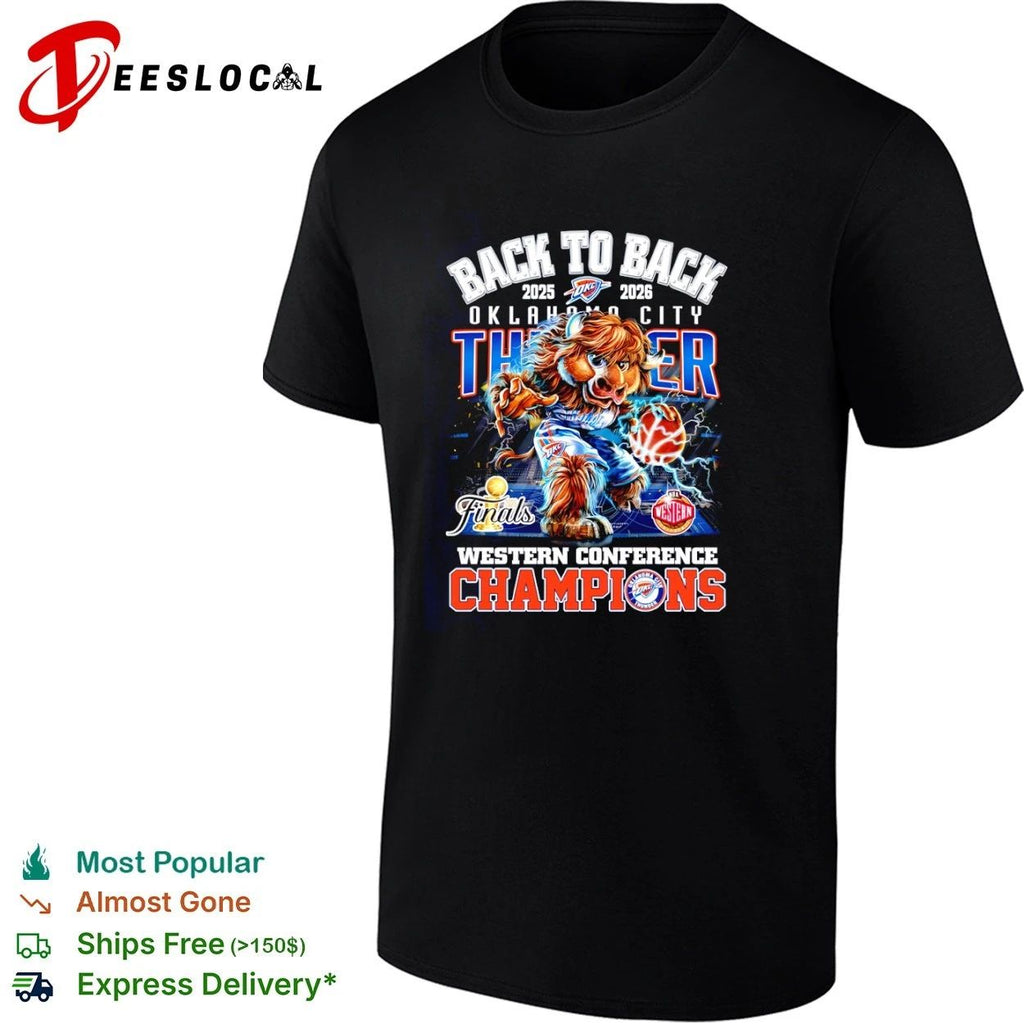 Back to Back 2025 2026 OKC Thunder Western Conference Champions Unisex