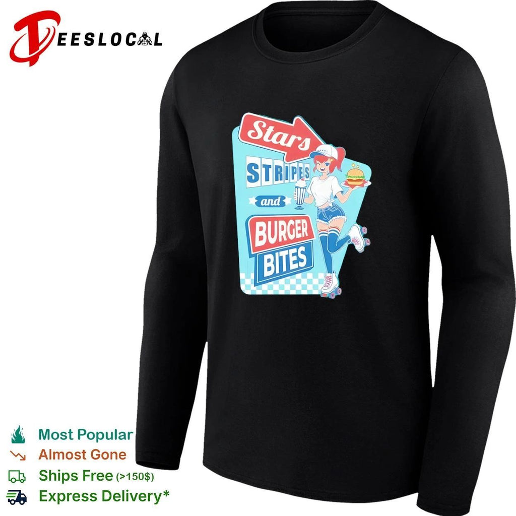 Stars Stripes and Burger Bites retro diner Unisex