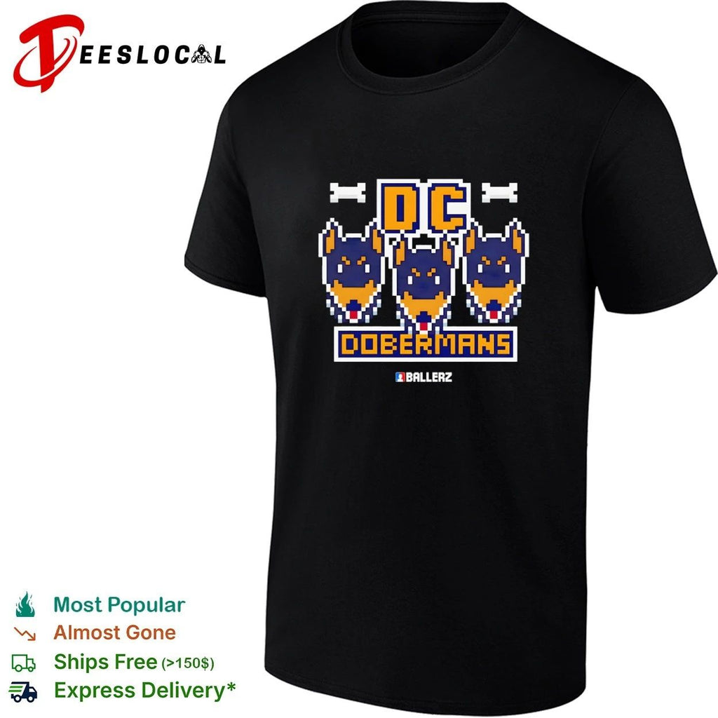 DC Dobermans Ballerz Doberman dog pixel art Unisex