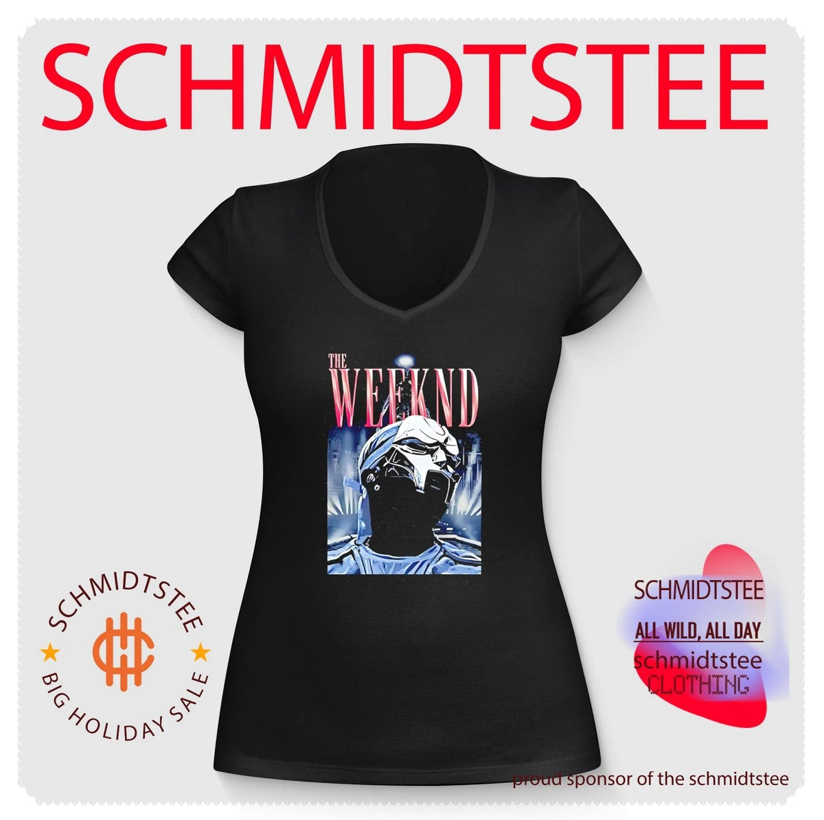 The Weeknd metal mask graphic shirt Unisex