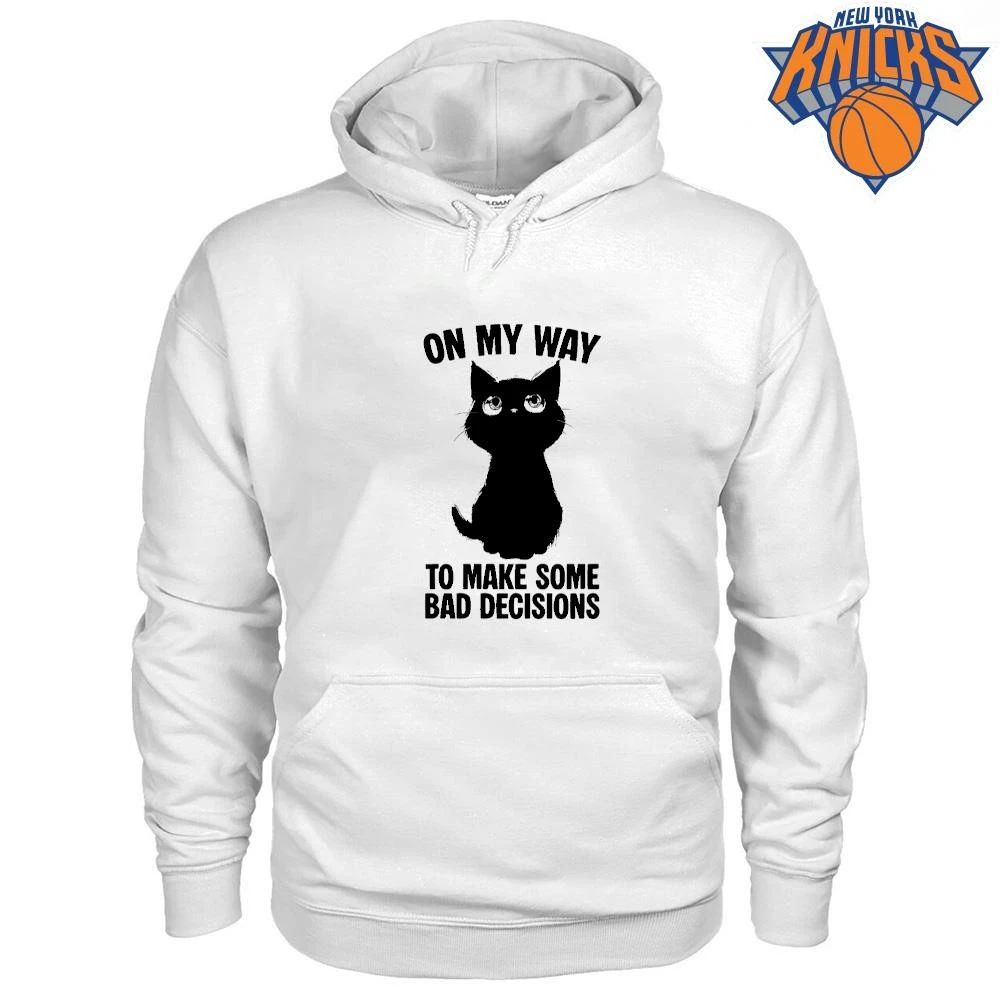 On My Way To Make Some Bad Decisions Cute Black Cat Eyes Funny Meme Shirt Unisex