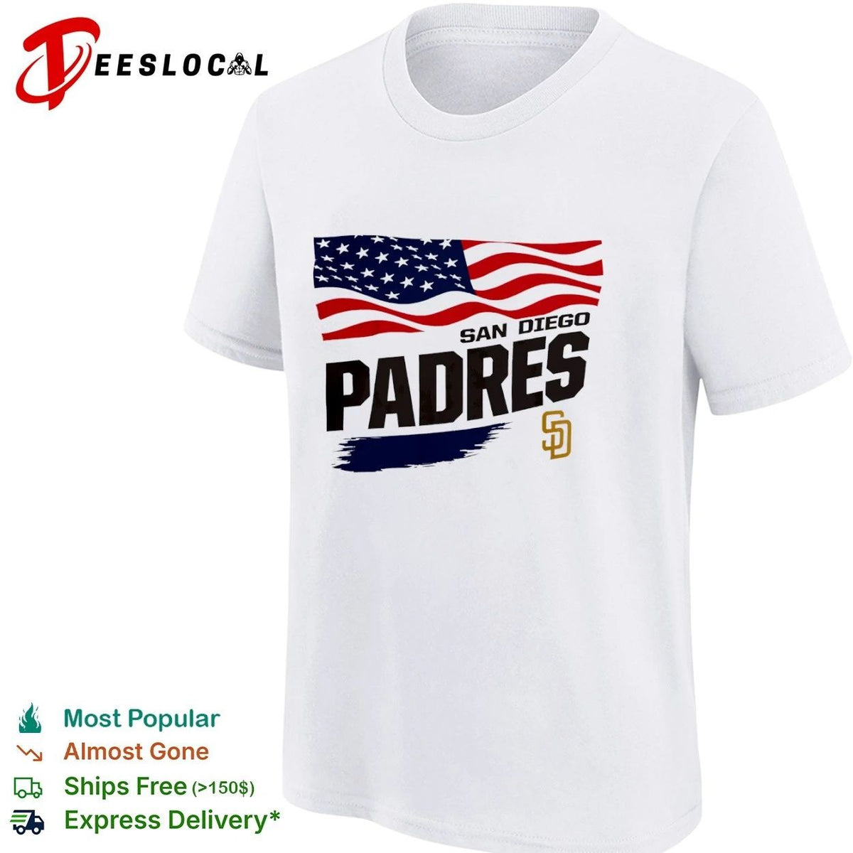 San Diego Padres American Flag Starter Unisex
