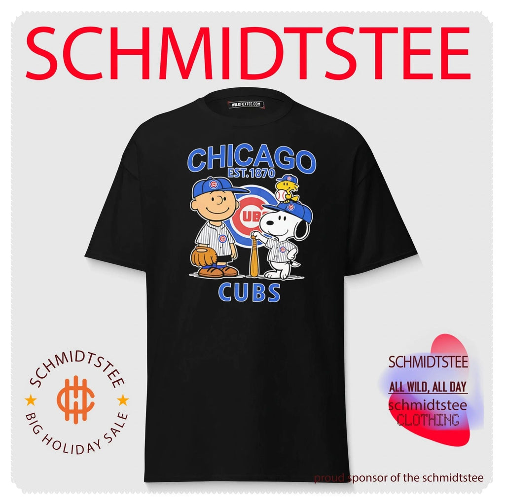 Peanuts x Chicago Cubs Baseball est 1870 shirt Unisex