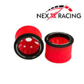 Nexx Racing JUD threaded carbon-fiber reinforced EVO Flanged Rear Wheels (2) pcs for Mini-Z (RED)
