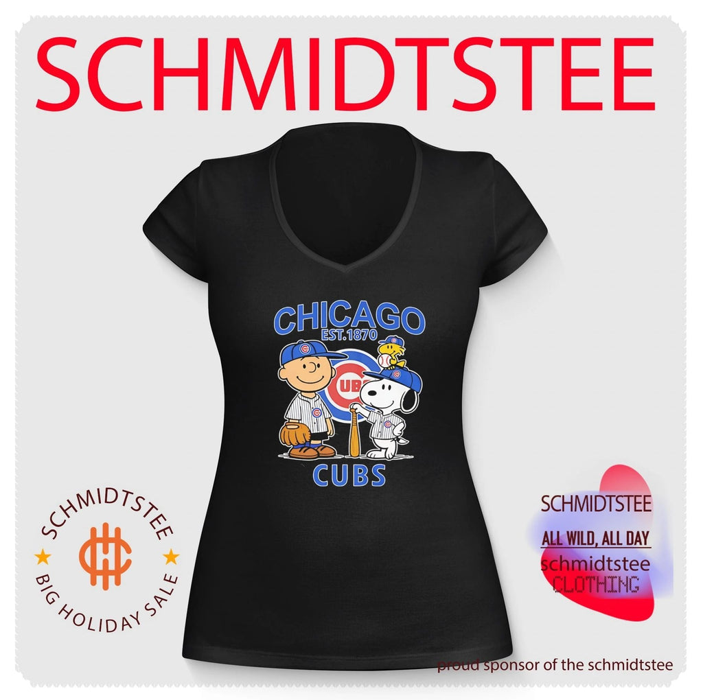 Peanuts x Chicago Cubs Baseball est 1870 shirt Unisex