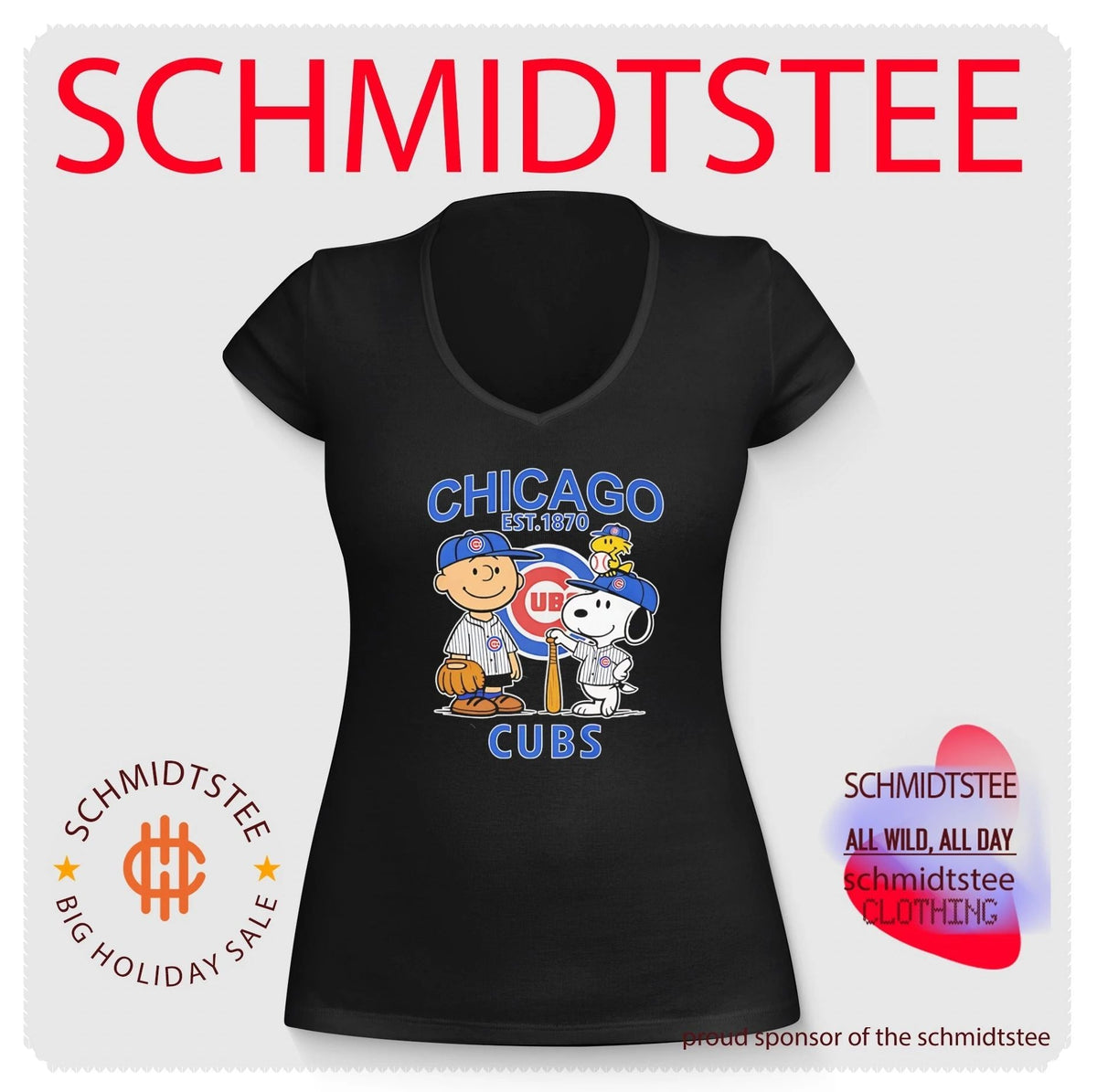 Peanuts x Chicago Cubs Baseball est 1870 shirt Unisex