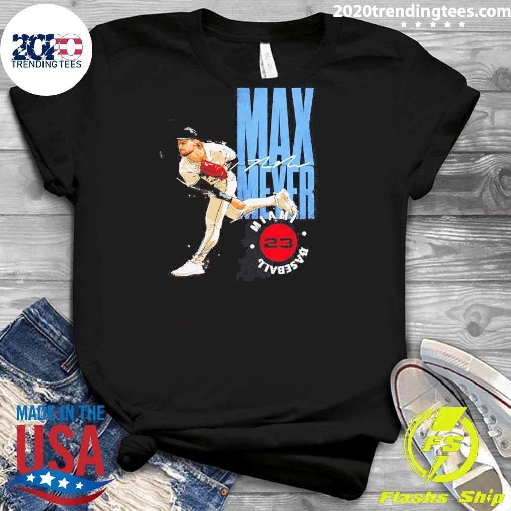 Max Meyer Miami Marlins Stamp Signature Shirt