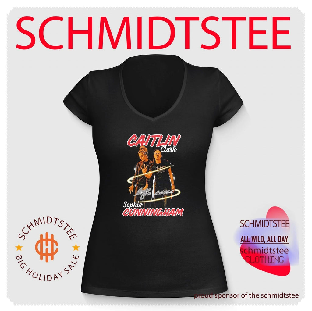 Indiana Fever Sophie Cunningham and Caitlin Clark illustration signature shirt Unisex