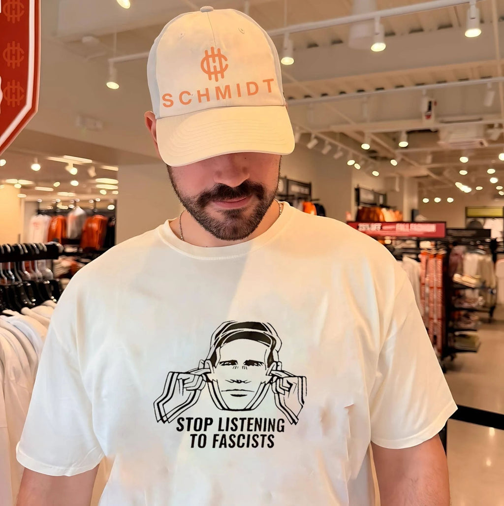 Stop listening to fascists graphic shirt Unisex